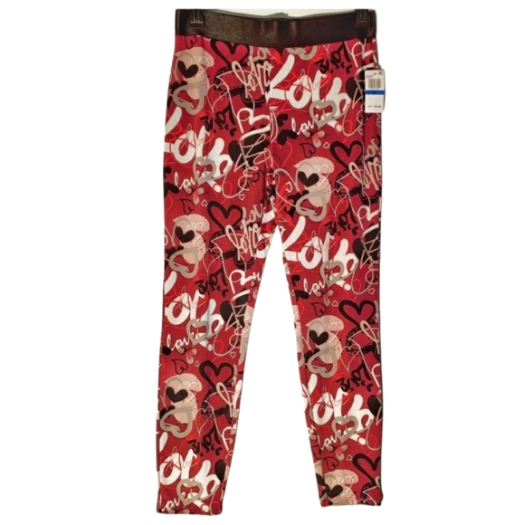 Material Girl Pants - Material Girl Red Print Leggings Women’s Size XL